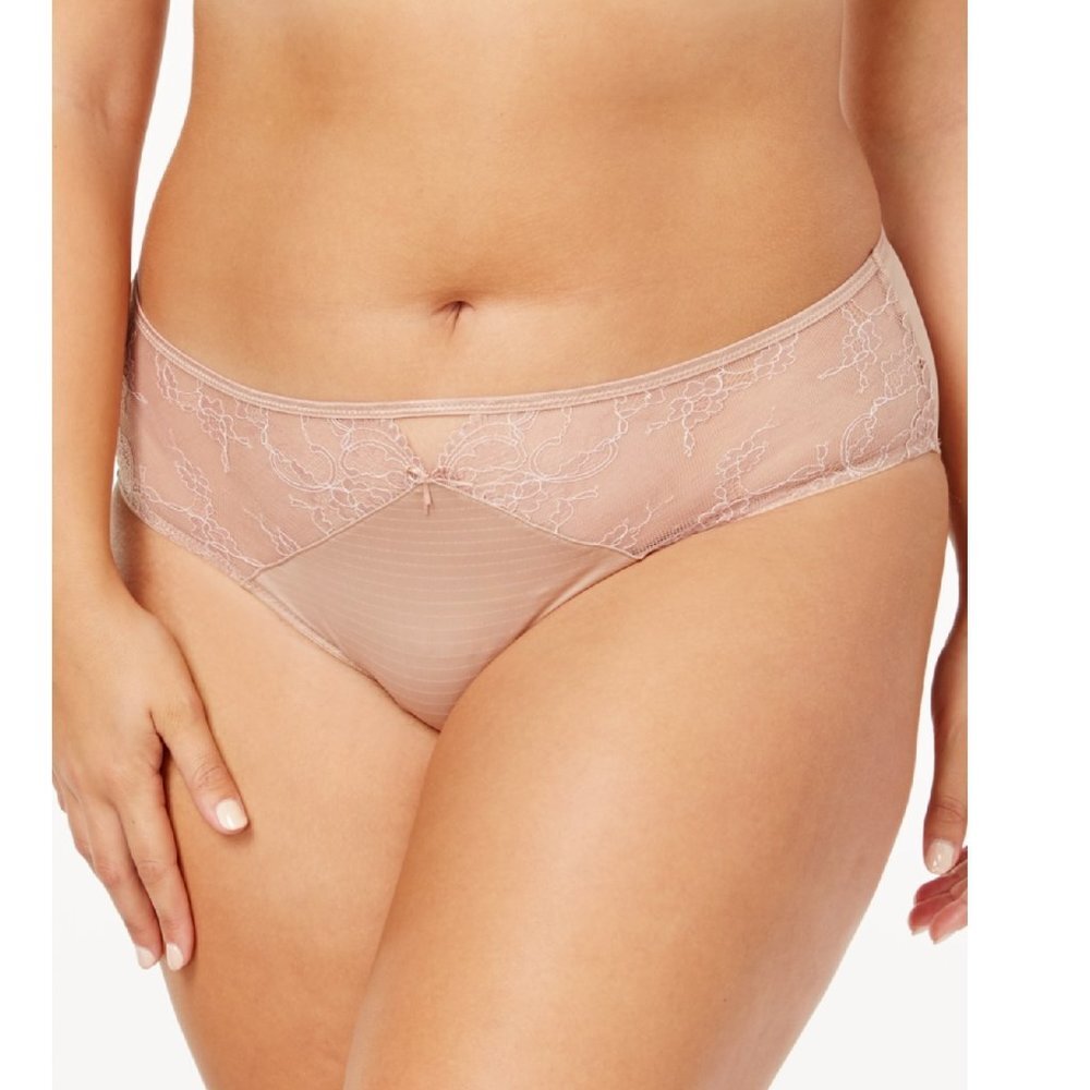 Ashley Graham Plus Size Front-Keyhole Lace Panty